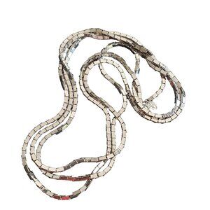 Vintage VENDOME Long Silver Tone Box Chain Necklace